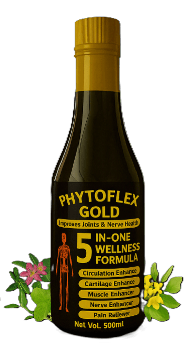 PhytoFlex Gold - clinical strength botanical joint supplement, 500ml liquid bottle with 98.2% HPLC purity certification